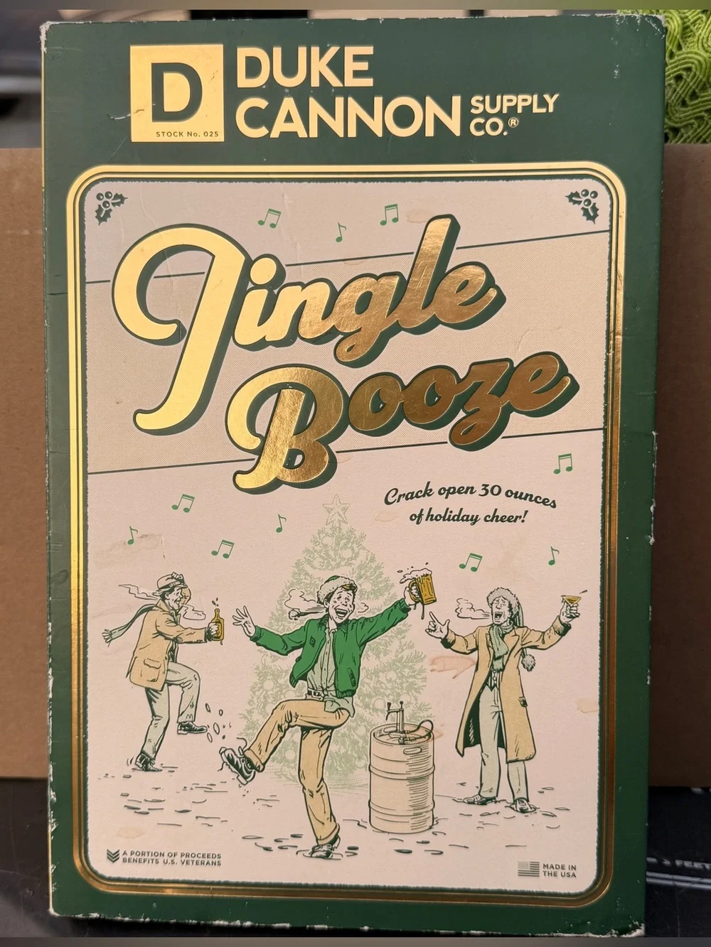 Duke Cannon Jingle Boooze Holiday Party pack 3 bars soap